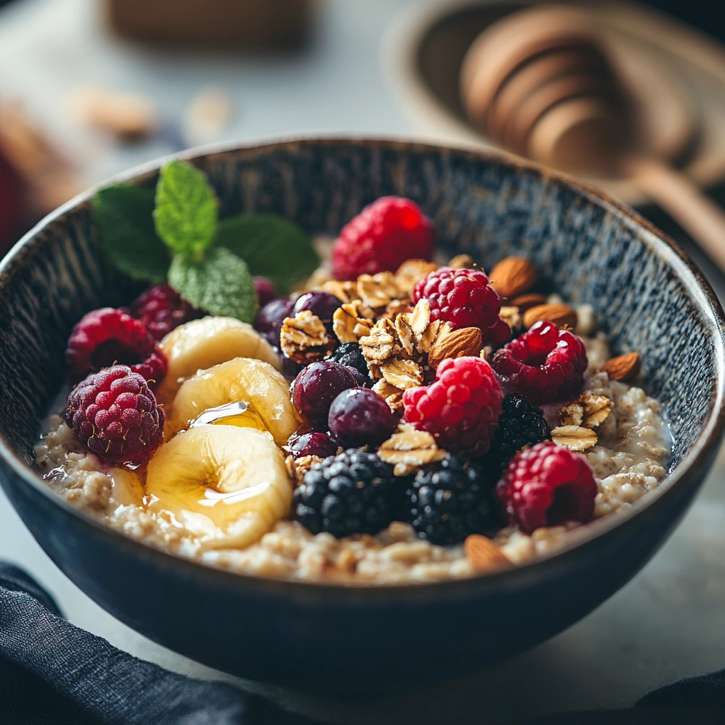 Вівсяна каша з фруктами